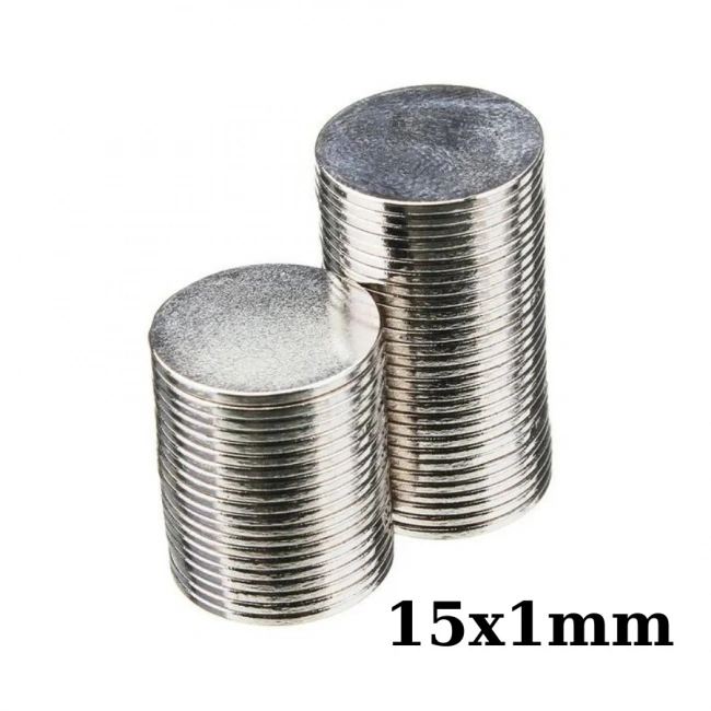 15x1mm Neodyum Güçlü Mıknatıs - Neodim Magnet