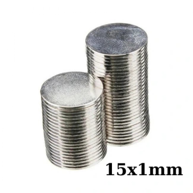 15x1mm Neodyum Güçlü Mıknatıs - Neodim Magnet