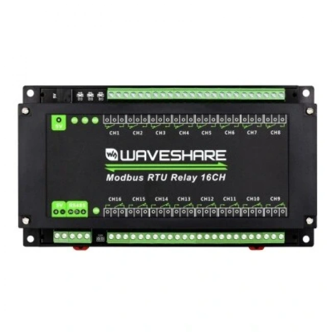 16 Kanallı Modbus RTU Ethernet Röle Modülü -  RS485 Arayüzü