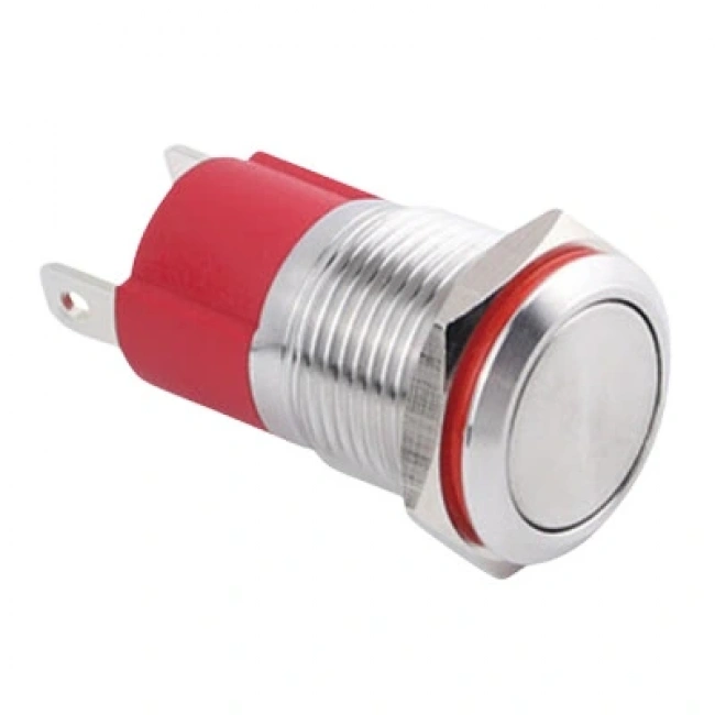 WD16D-P1 16mm Düz Yaylı Metal Buton