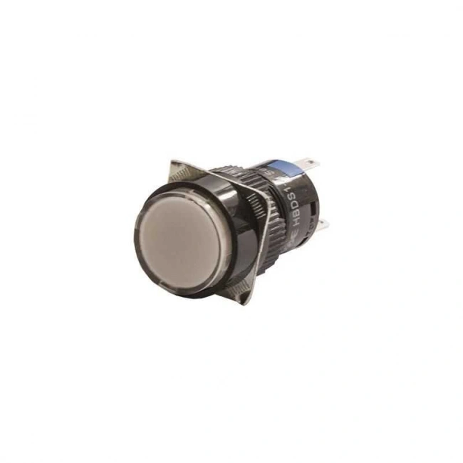16mm 24V Beyaz Anahtarlı Buton CD-AY-11DZ/24V/W
