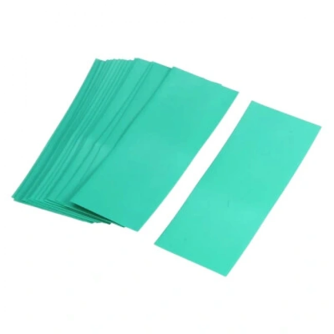 18650 Pil Kaplama Makaronu Açık Yeşil - 10 Adet