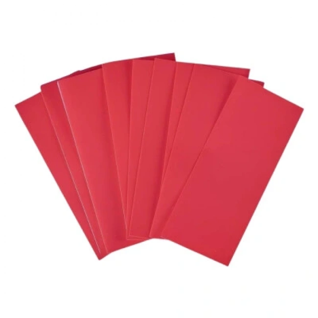 18650 Pil Kaplama Makaronu Koyu Kırmızı - 10 Adet