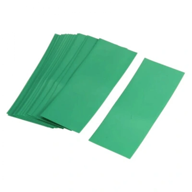 18650 Pil Kaplama Makaronu Koyu Yeşil - 10 Adet