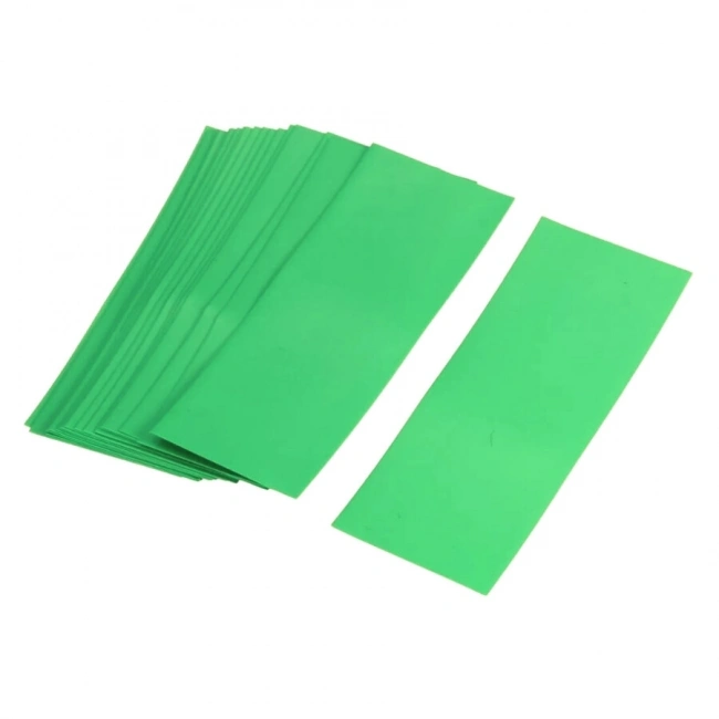 18650 Pil Kaplama Makaronu Yeşil - 10 Adet