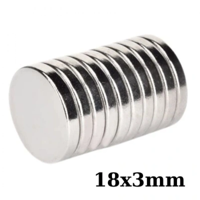 18x3mm Neodyum Güçlü Mıknatıs - Neodim Magnet