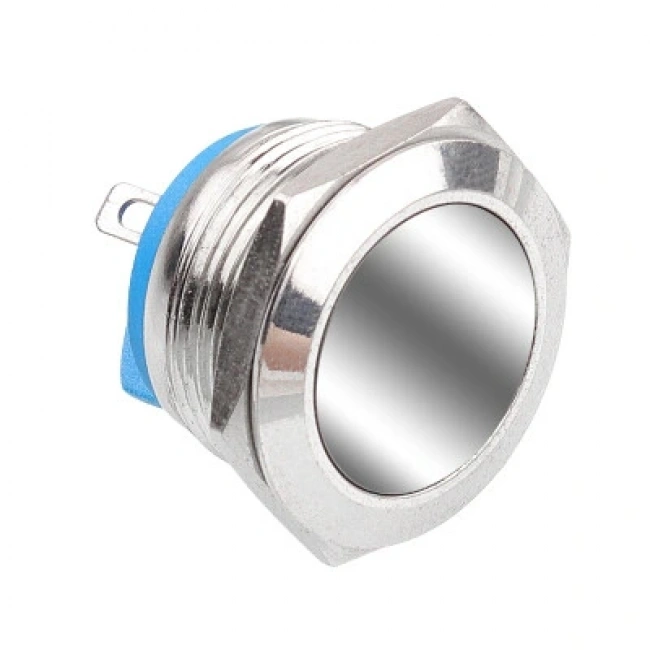 WD19H-P1 19mm Düz Yaylı Metal Buton