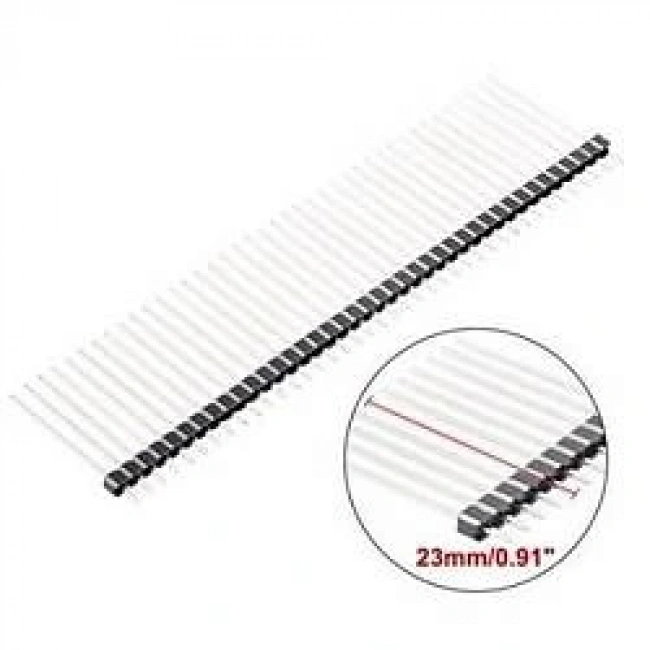 1x40 23mm Erkek Header 40 Pin 2.54mm 180 Derece