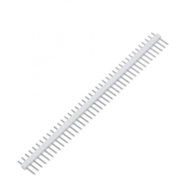 1x40 Erkek Header 40 Pin 2.54mm 180 Derece - Beyaz