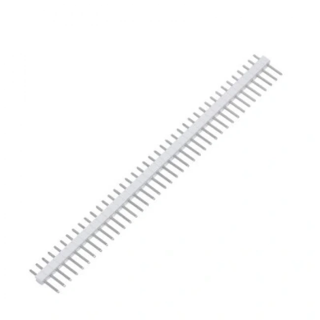1x40 Erkek Header 40 Pin 2.54mm 180 Derece - Beyaz