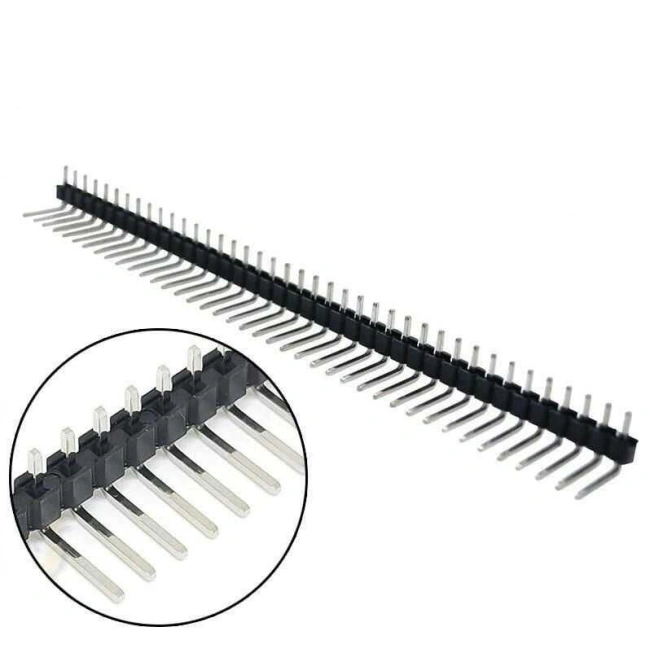 1x40 Erkek Header 40 Pin 2.54mm 90 Derece