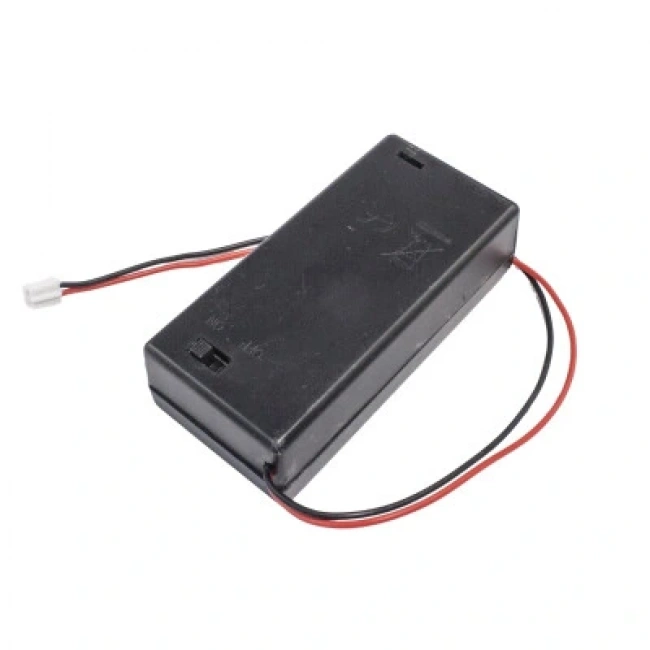 2li AA Pil Yuvası - JSH PH-2.0 Anahtarlı ve Kapaklı