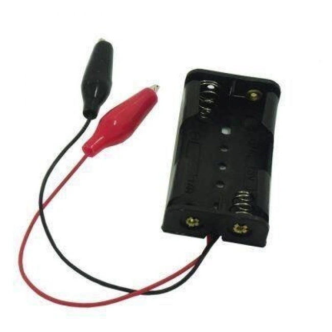 2li AA Pil Yuvası - Krokodil Uçlu