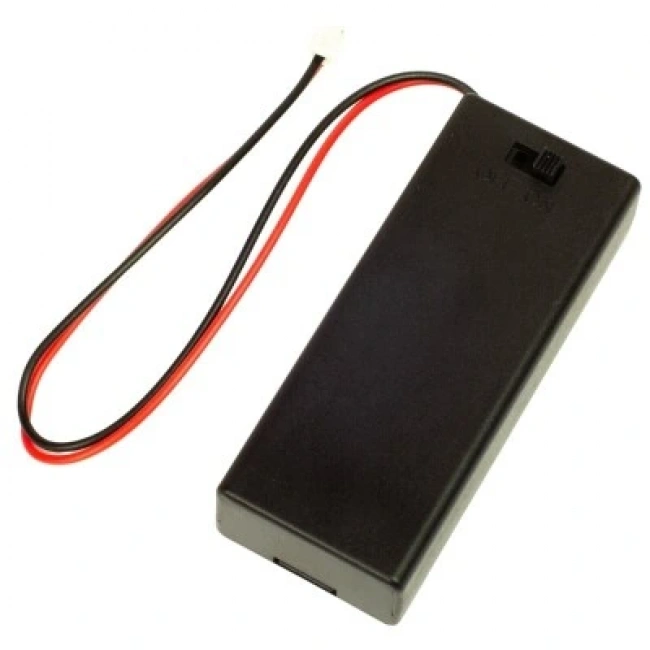 2li AAA Pil Yuvası - JSH PH-2.0 Anahtarlı ve Kapaklı