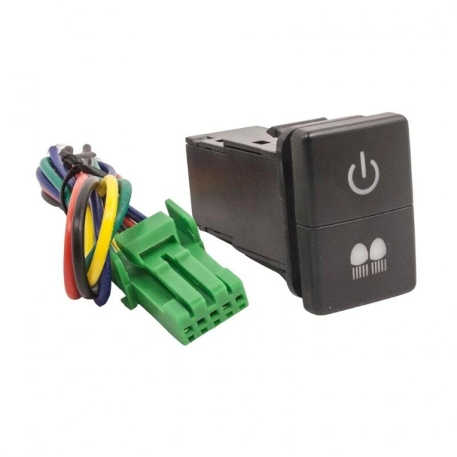 2li ON-OFF Anahtar Mavi Işıklı 5-Kablolu 12V 3A Power + Driving Lights