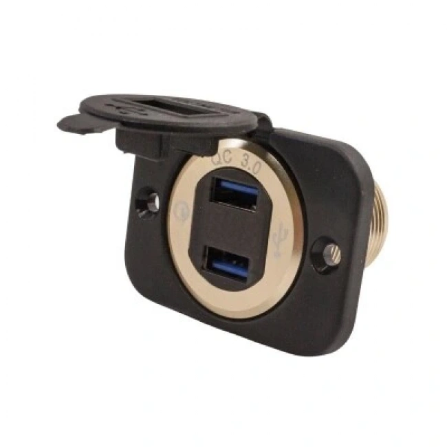 2li QC3.0 USB Şarj Soket Paneli - Voltaj Göstergeli