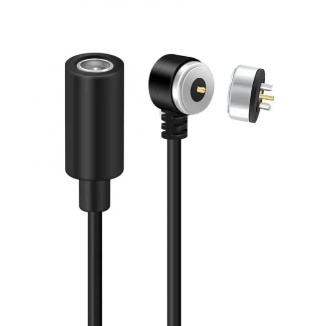 2-Pin 10mm 90C Kablolu Pogo Pin Manyetik Konnektör Takımı - DC Soketli