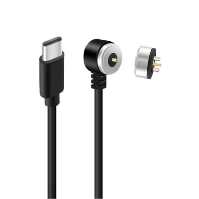 2-Pin 10mm 90C Kablolu Pogo Pin Manyetik Konnektör Takımı - Type-C Soketli