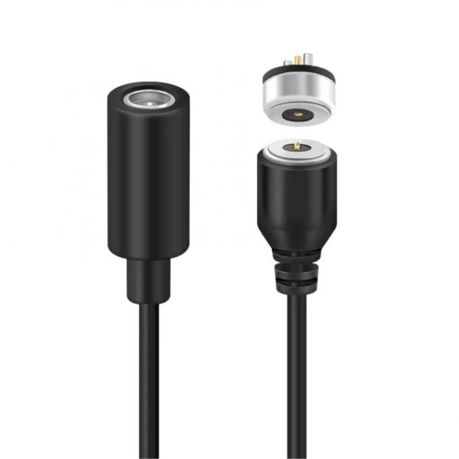 2-Pin 10mm Kablolu Pogo Pin Manyetik Konnektör Takımı - DC Soketli