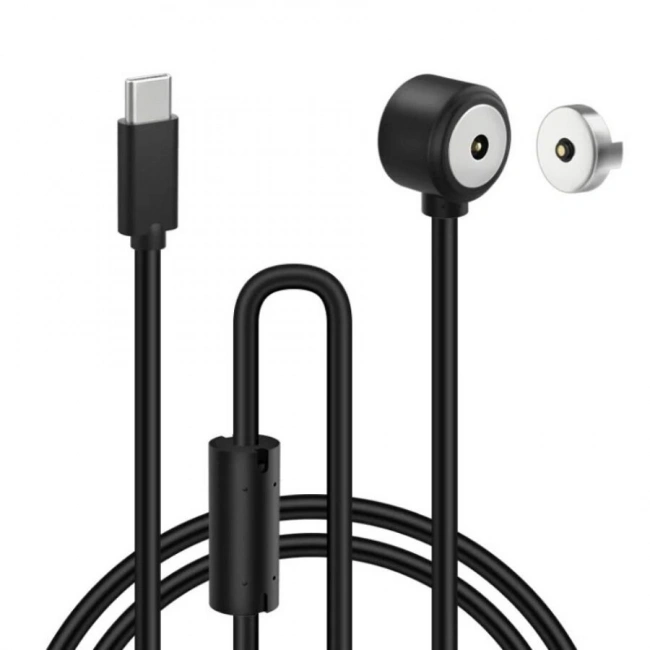 2-Pin 15mm 90C Kablolu Pogo Pin Manyetik Konnektör Takımı - Type-C Soketli