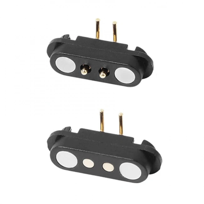 2-Pin 2.54mm 90C Pogo Pin Manyetik Konnektör Takımı