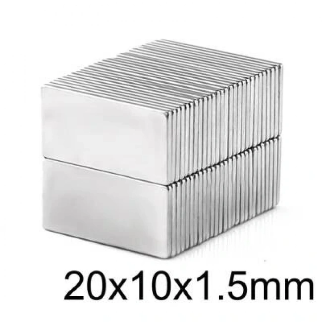 20X10x1.5mm Neodyum Güçlü Mıknatıs - Neodim Magnet