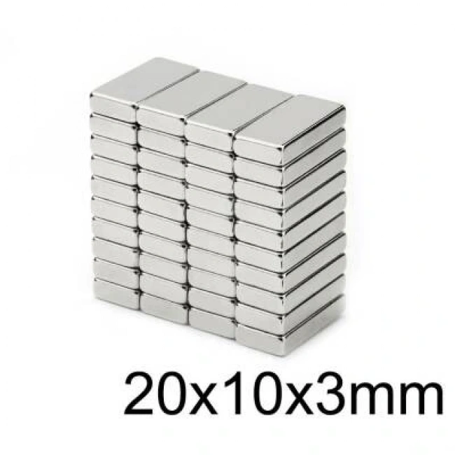 20X10x3mm Neodyum Güçlü Mıknatıs - Neodim Magnet