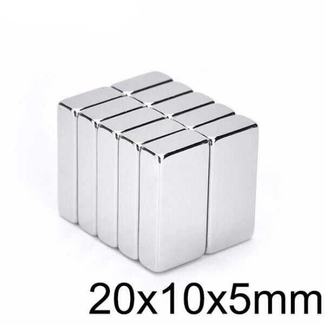 20X10x5mm Neodyum Güçlü Mıknatıs - Neodim Magnet
