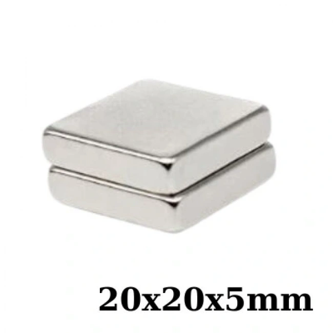20x20x5mm Neodyum Güçlü Mıknatıs - Neodim Magnet