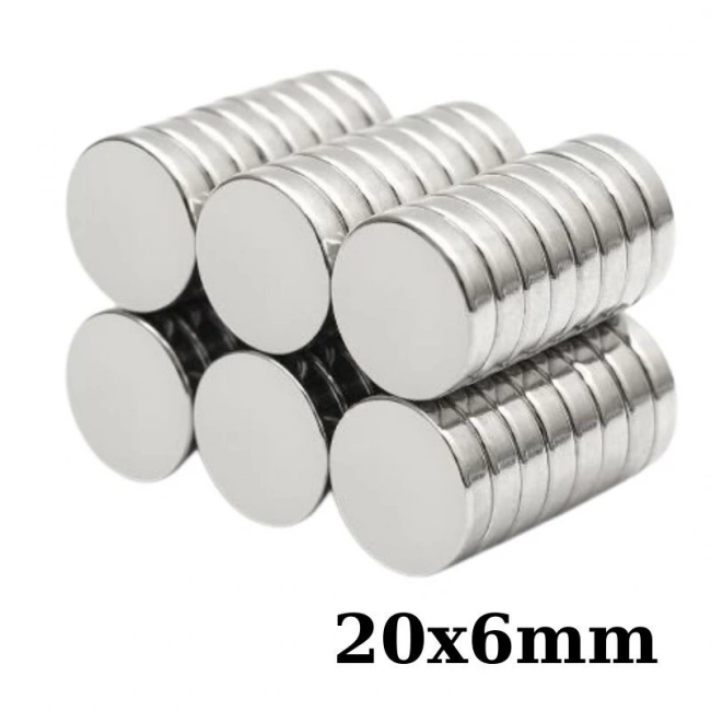 20x6mm Neodyum Güçlü Mıknatıs - Neodim Magnet
