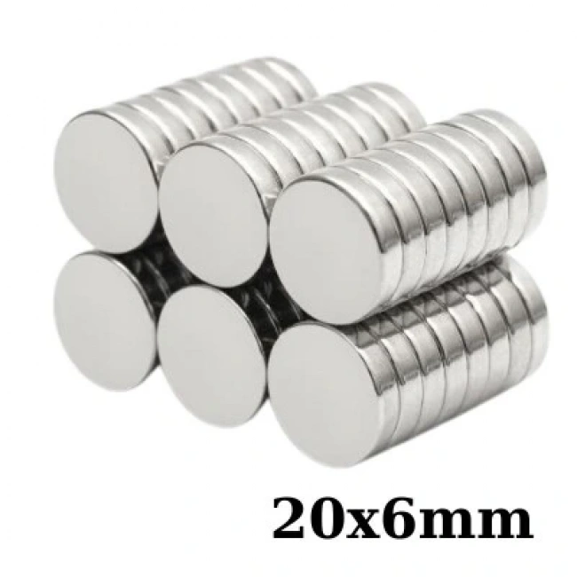 20x6mm Neodyum Güçlü Mıknatıs - Neodim Magnet