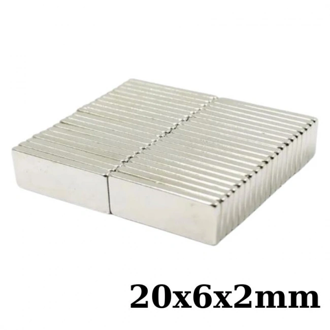 20x6x2mm Neodyum Güçlü Mıknatıs - Neodim Magnet
