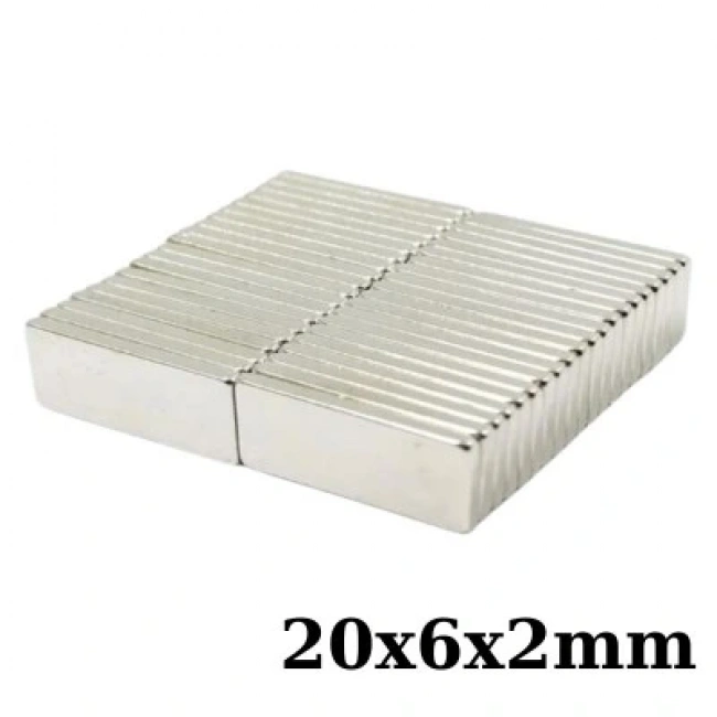 20x6x2mm Neodyum Güçlü Mıknatıs - Neodim Magnet