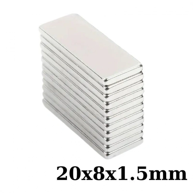 20x8x1.5mm Neodyum Güçlü Mıknatıs - Neodim Magnet