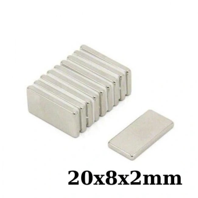 20x8x2mm Neodyum Güçlü Mıknatıs - Neodim Magnet
