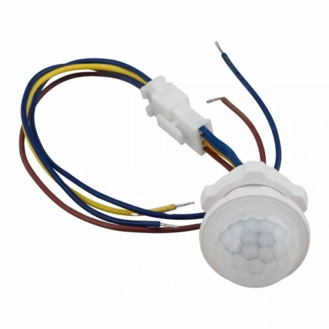 220V Hareket Pır Sensörü - Otomatik Lamba Sensörü 25cm Kablolu