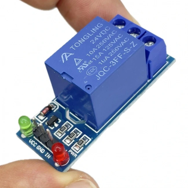 24V Tek Kanal Röle Kartı Modülü