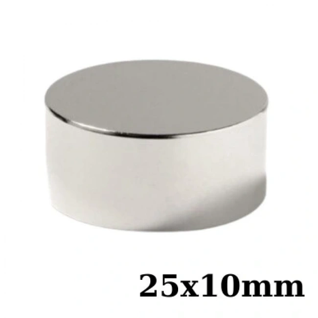 25x10mm Neodyum Güçlü Mıknatıs - Neodim Magnet