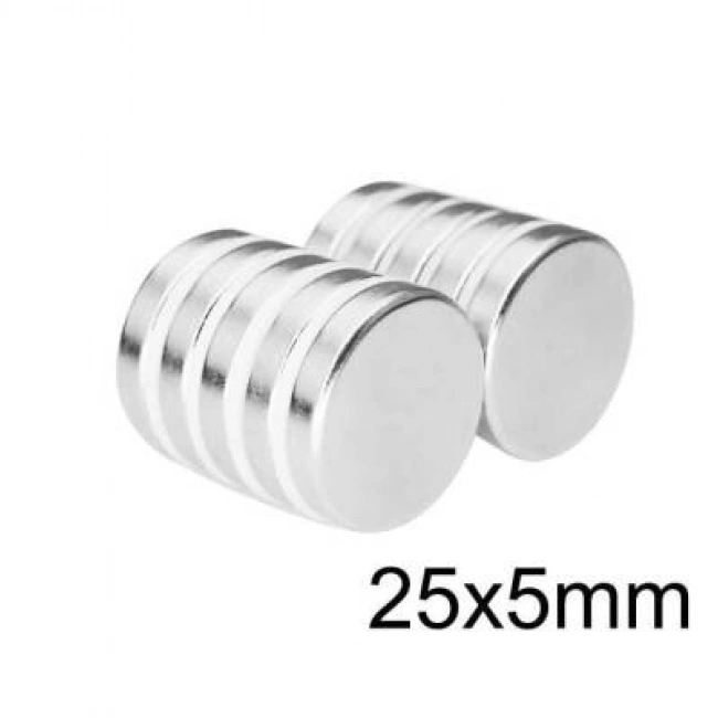 25X5mm Neodyum Güçlü Mıknatıs - Neodim Magnet