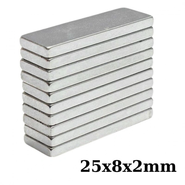 25x8x2mm Neodyum Güçlü Mıknatıs - Neodim Magnet