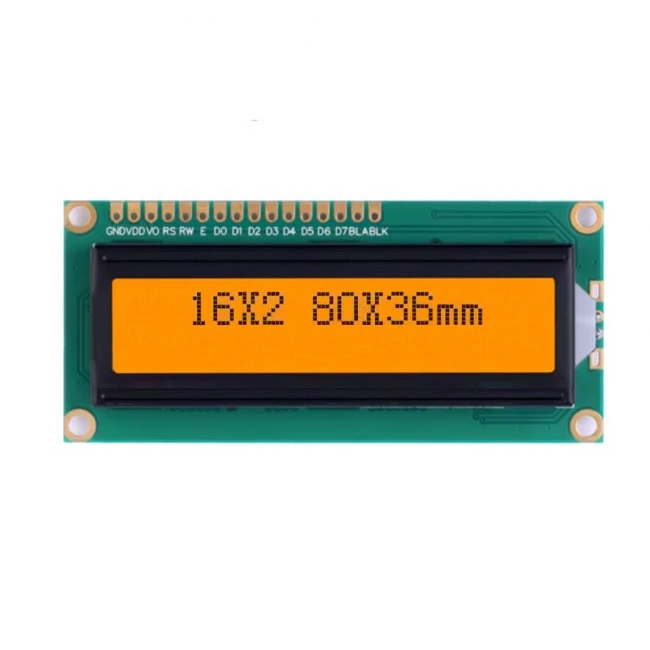 2X16 Lcd Display Sol Üst Turuncu - SMR1602A