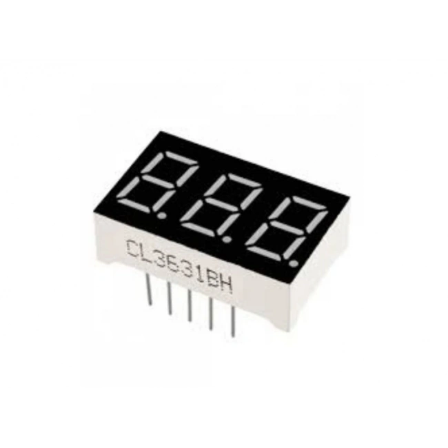 3 Haneli 0.56” Kırmızı 7 Segment Display (Common Anode)