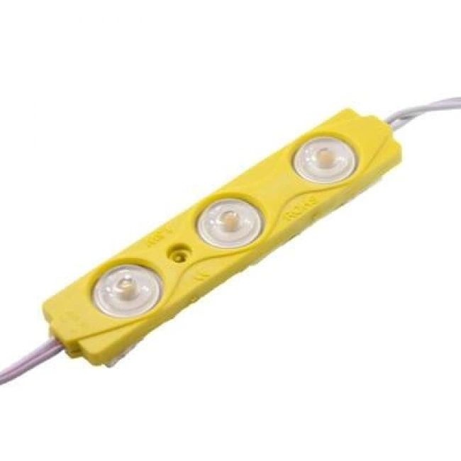 3lü Mercekli Modül Led - Sarı 12V 1.2W