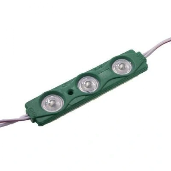 3lü Mercekli Modül Led - Yeşil 12V 1.2W