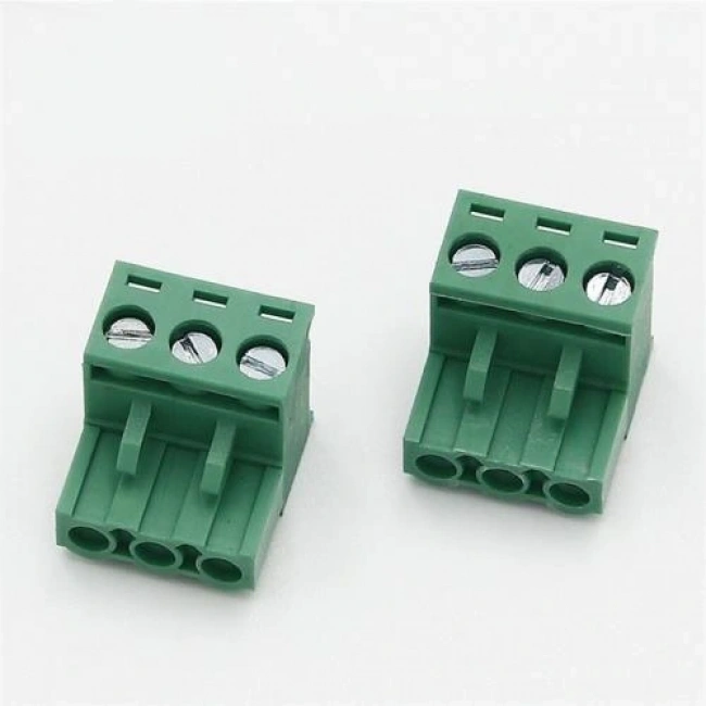 3 Pin 5.08mm Dişi Geçmeli Yeşil Klemens