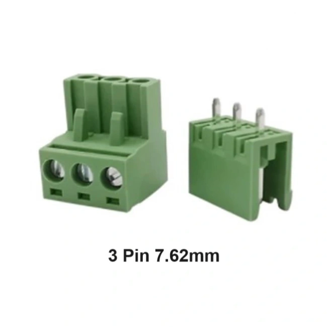 3 Pin 7.62mm Geçmeli 180C Takım Klemens