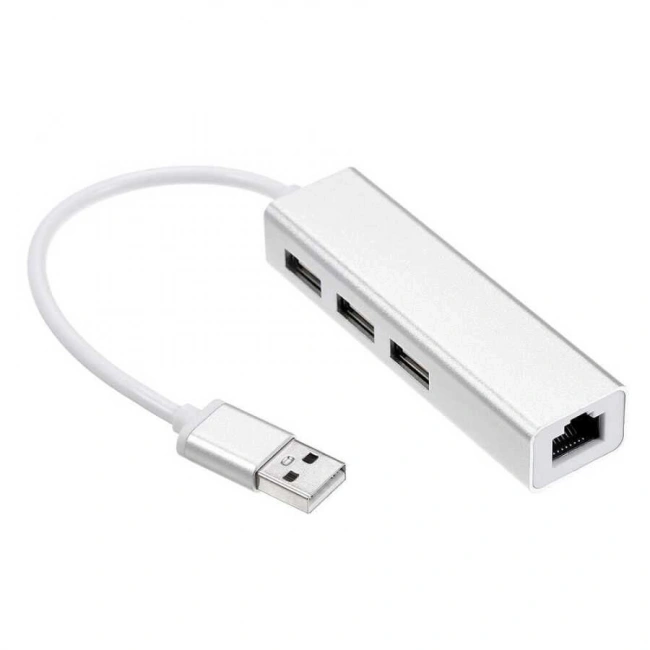 3 Port USB 3.0 Çoklayıcı + 100 Mpbs Ethernet USB Çevirici RJ45