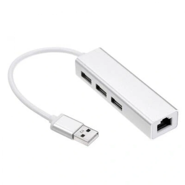 3 Port USB 3.0 Çoklayıcı + 100 Mpbs Ethernet USB Çevirici RJ45