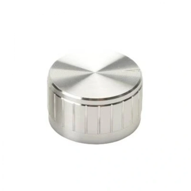 30x17 Alüminyum Potansiyometre Başlığı - Gümüş