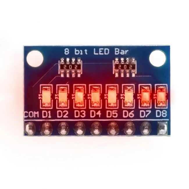 3,3V 5V 8-Bit Kırmızı LED Modülü - Katot